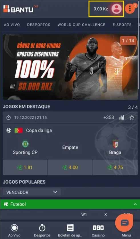 como depositar na minha conta da Bantu bet